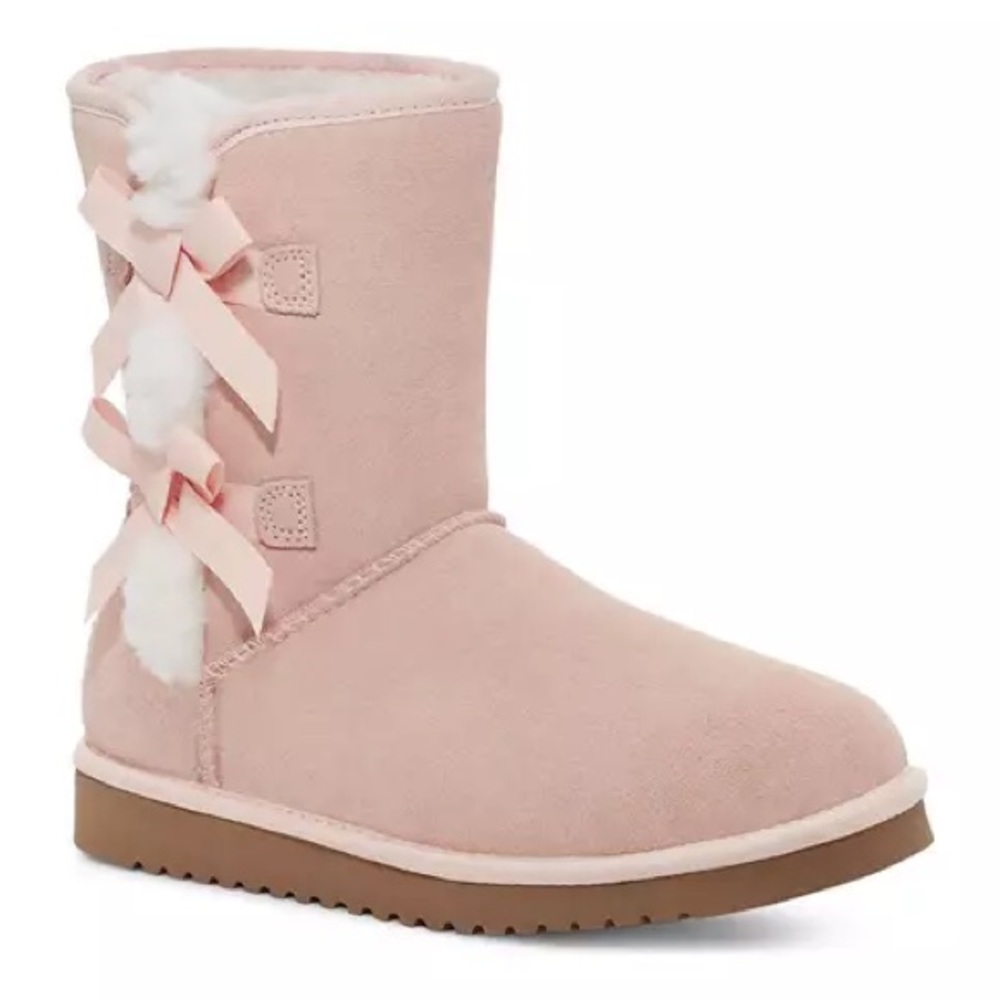Koolaburra by Ugg ‘Victoria’ Pink Short Bow Boots Size 8 NWT